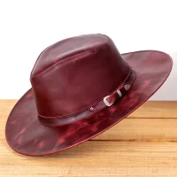 Chapeu Ingles Masculino em Couro Legitimo L Jaco IN-801