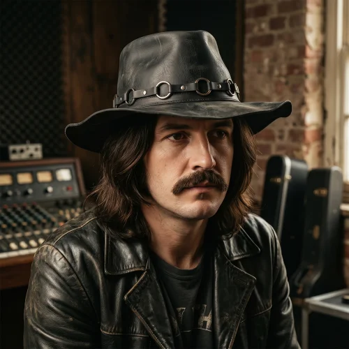 Chapéu Rock Outback em Couro Legítimo John Bonham Led Zeppelin
