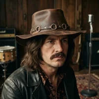 Chapéu Rock Outback em Couro Legítimo John Bonham Led Zeppelin