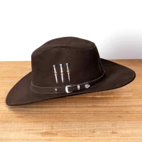 Chapéus de Couro Chapéu Cowboy 3 Cravos em Couro Aveludado
